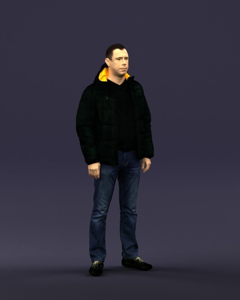 Cool jacket man 0399 3D Print Ready 3D print model_3