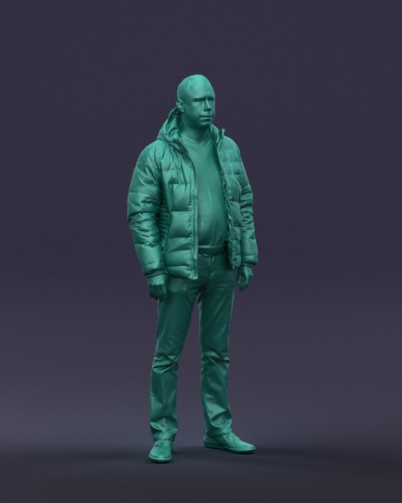 Cool jacket man 0399 3D Print Ready 3D print model_4