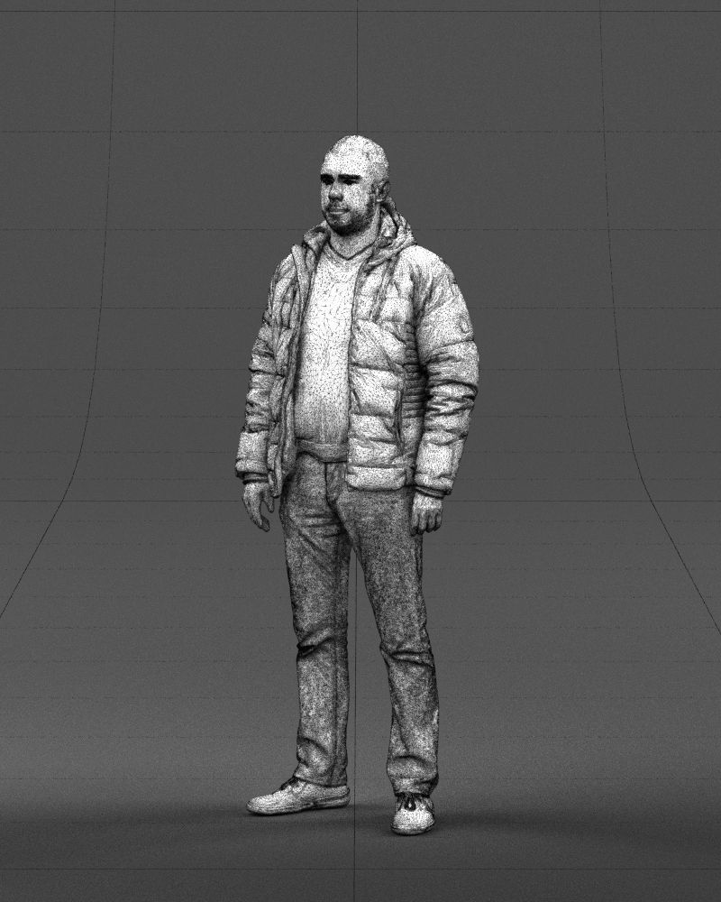 Cool jacket man 0399 3D Print Ready 3D print model_34