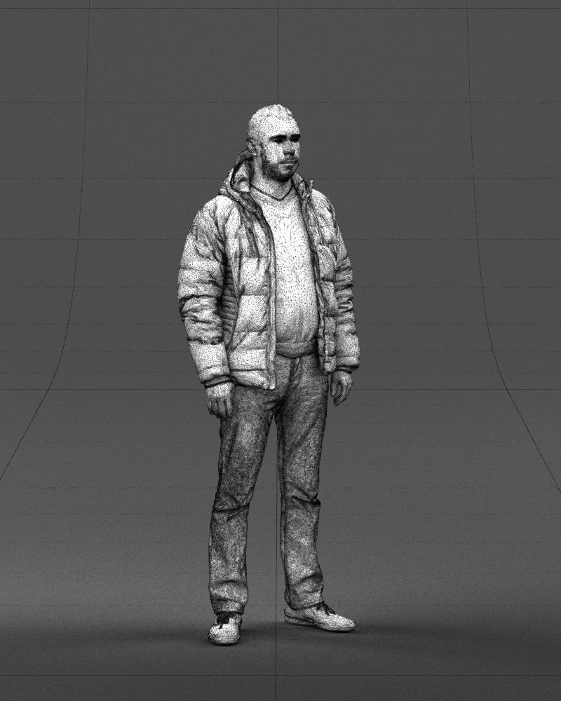 Cool jacket man 0399 3D Print Ready 3D print model_5