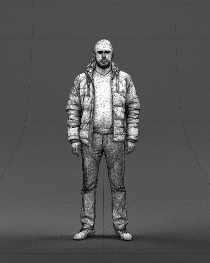 Cool jacket man 0399 3D Print Ready 3D print model_37
