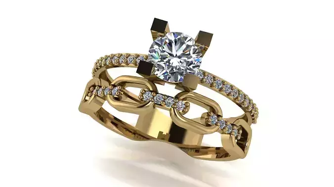 Ring wedding ring two in one engagement assembled 61