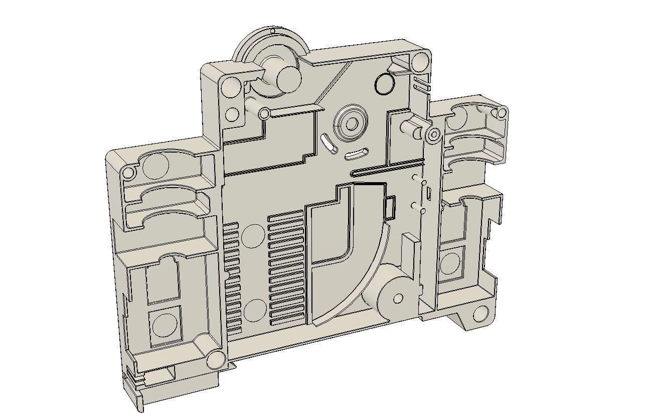 Electrical fuse with detailed  internal parts 3D model_15