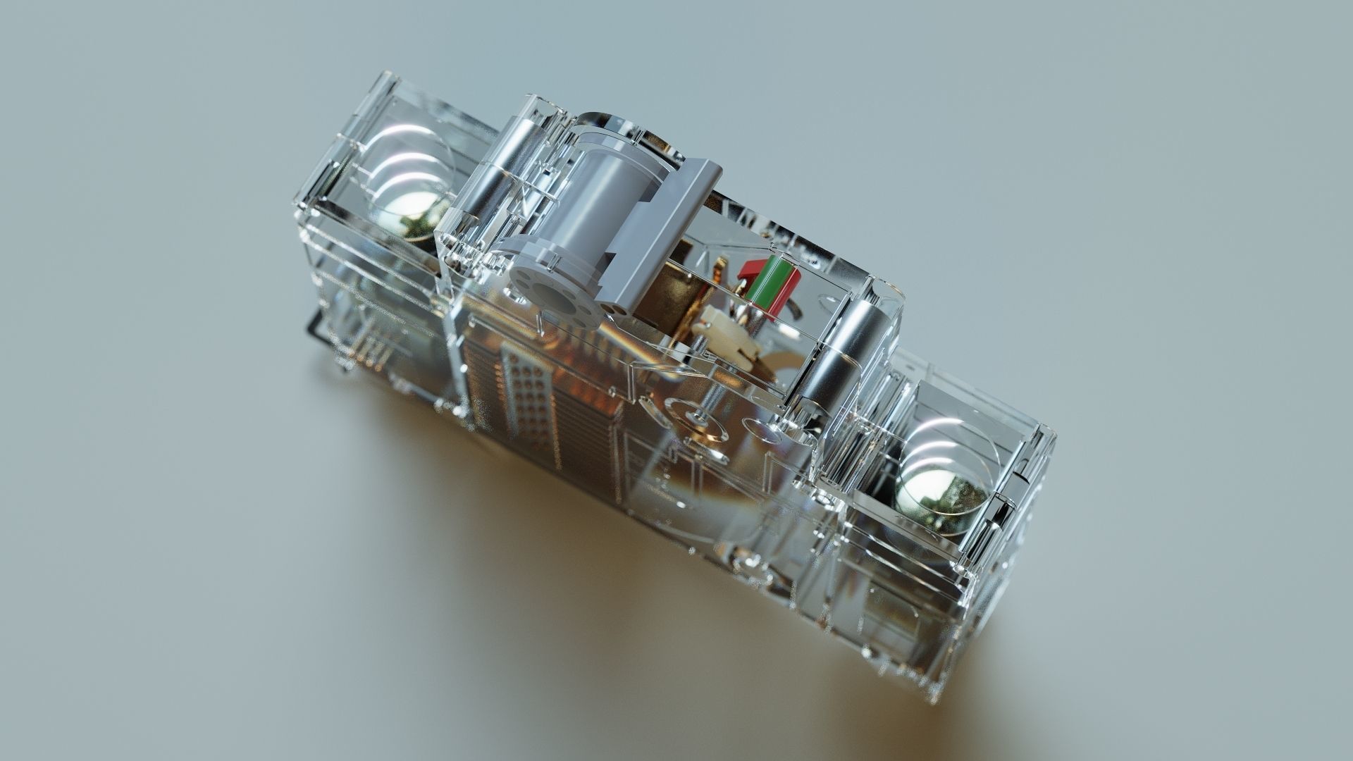 Electrical fuse with detailed  internal parts 3D model_4