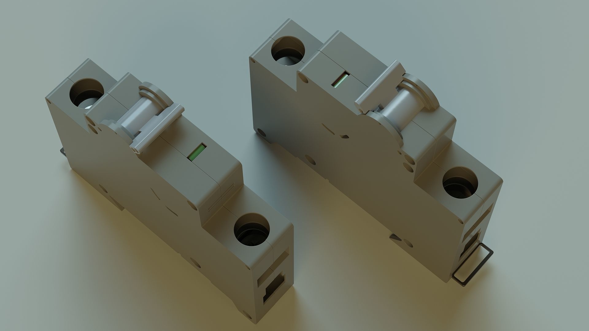 Electrical fuse with detailed  internal parts 3D model_9