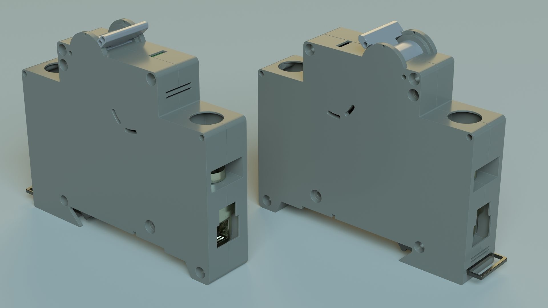 Electrical fuse with detailed  internal parts 3D model_10