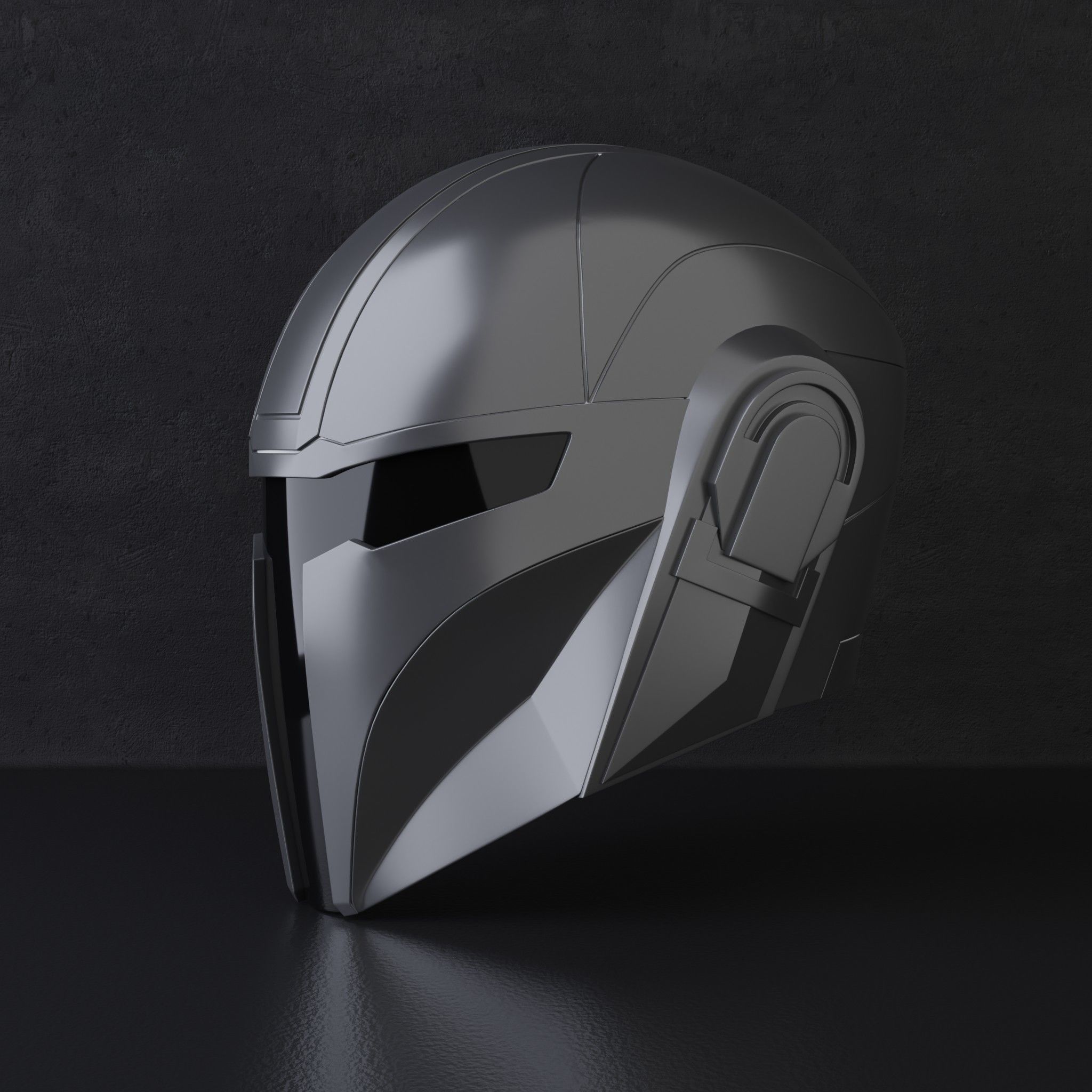 A helmet inspired by the Mandalorian helmet 3D print model_1