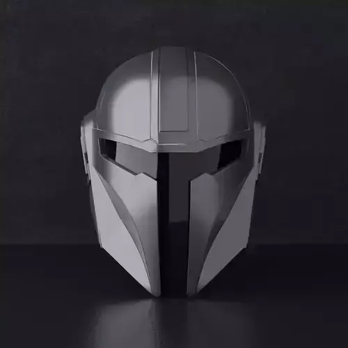 A helmet inspired by the Mandalorian helmet