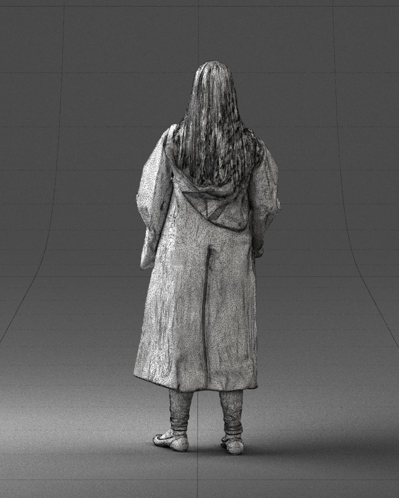 000282 Wizard with Wand and Book 0730 3dp 3D print model_21