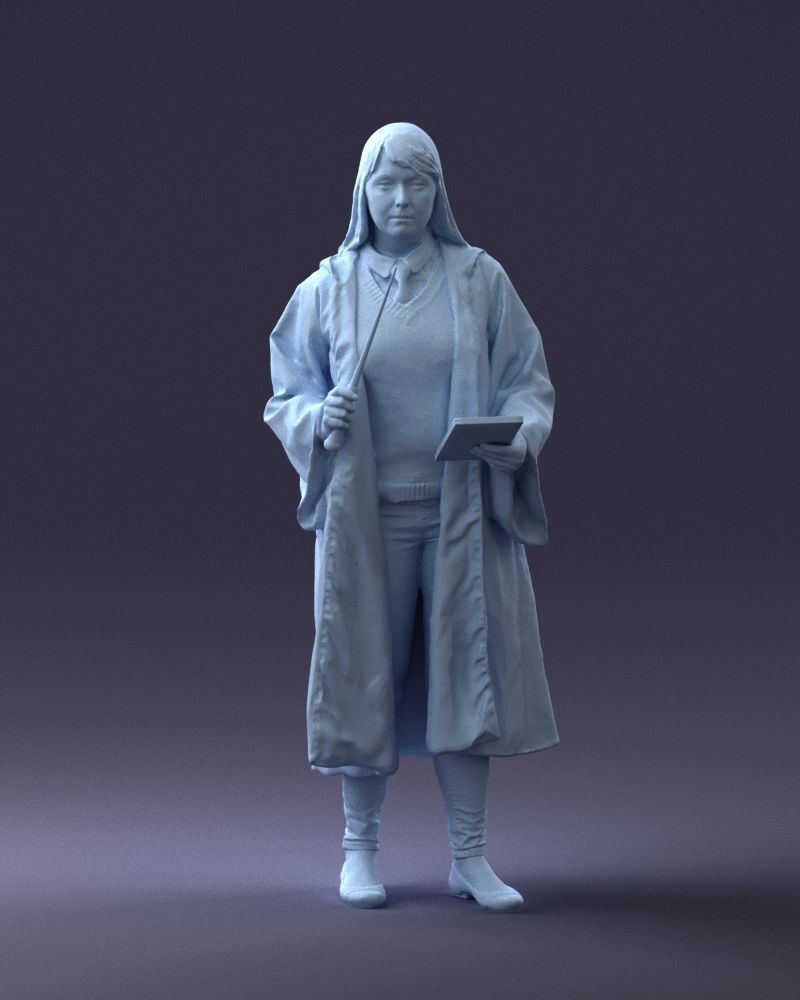 000282 Wizard with Wand and Book 0730 3dp 3D print model_2