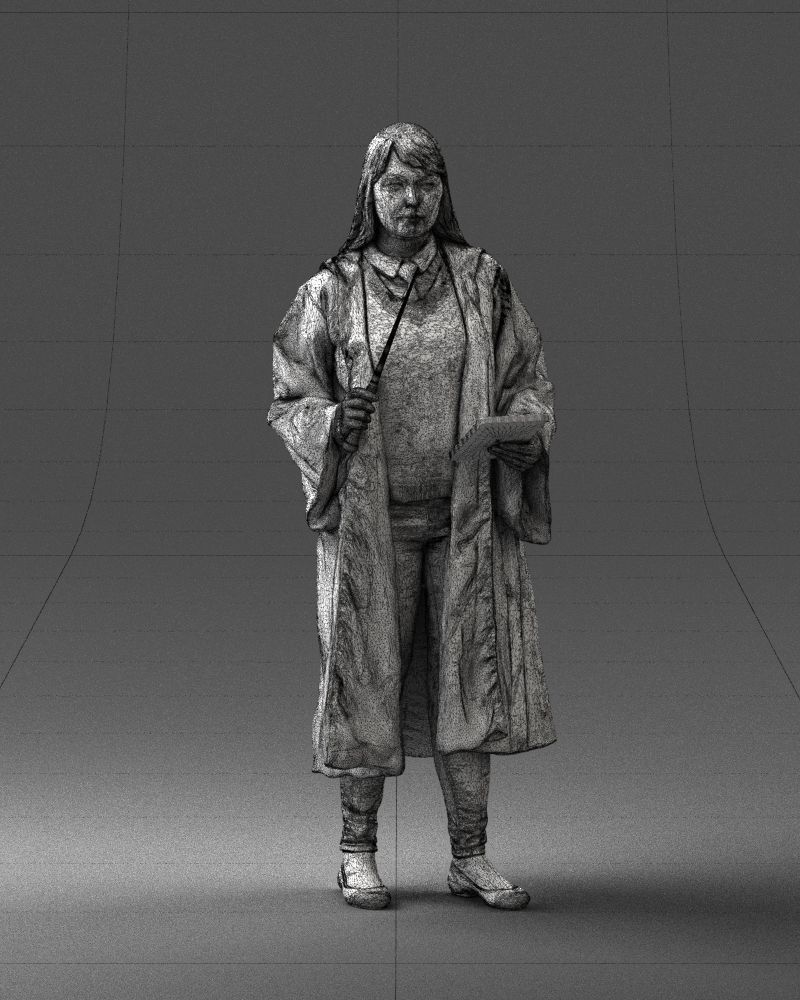 000282 Wizard with Wand and Book 0730 3dp 3D print model_6