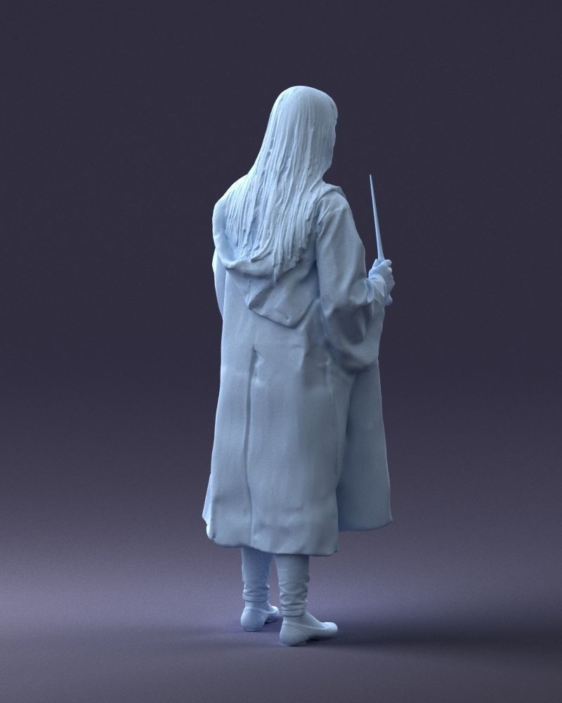 000282 Wizard with Wand and Book 0730 3dp 3D print model_17