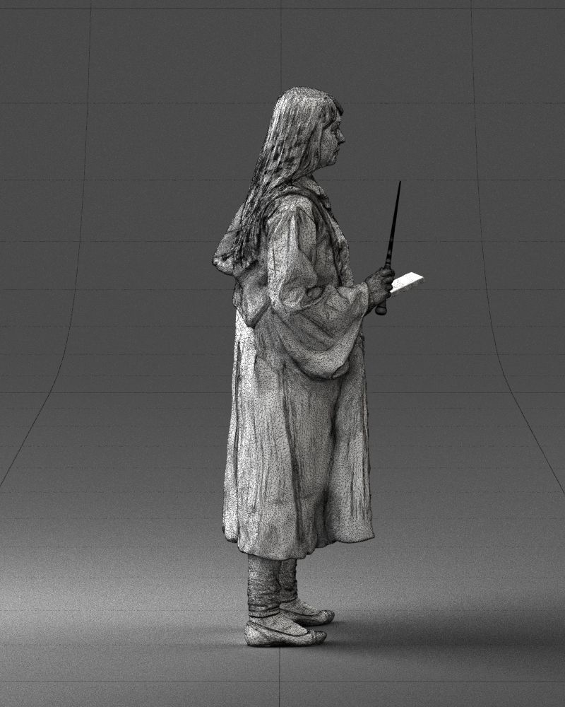 000282 Wizard with Wand and Book 0730 3dp 3D print model_15