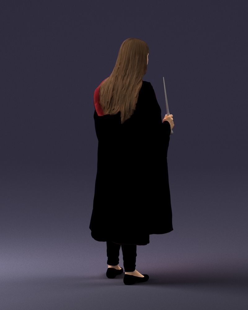 000282 Wizard with Wand and Book 0730 3dp 3D print model_16