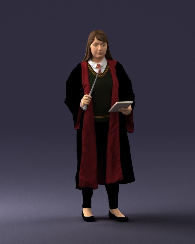 000282 Wizard with Wand and Book 0730 3dp 3D print model_4