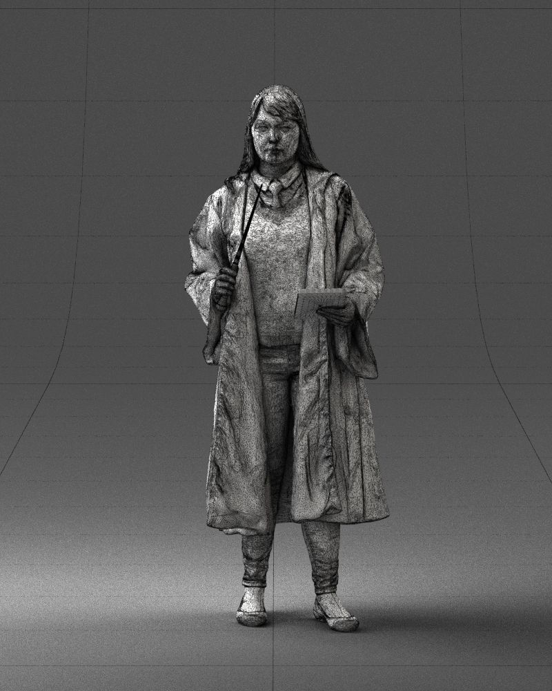 000282 Wizard with Wand and Book 0730 3dp 3D print model_36