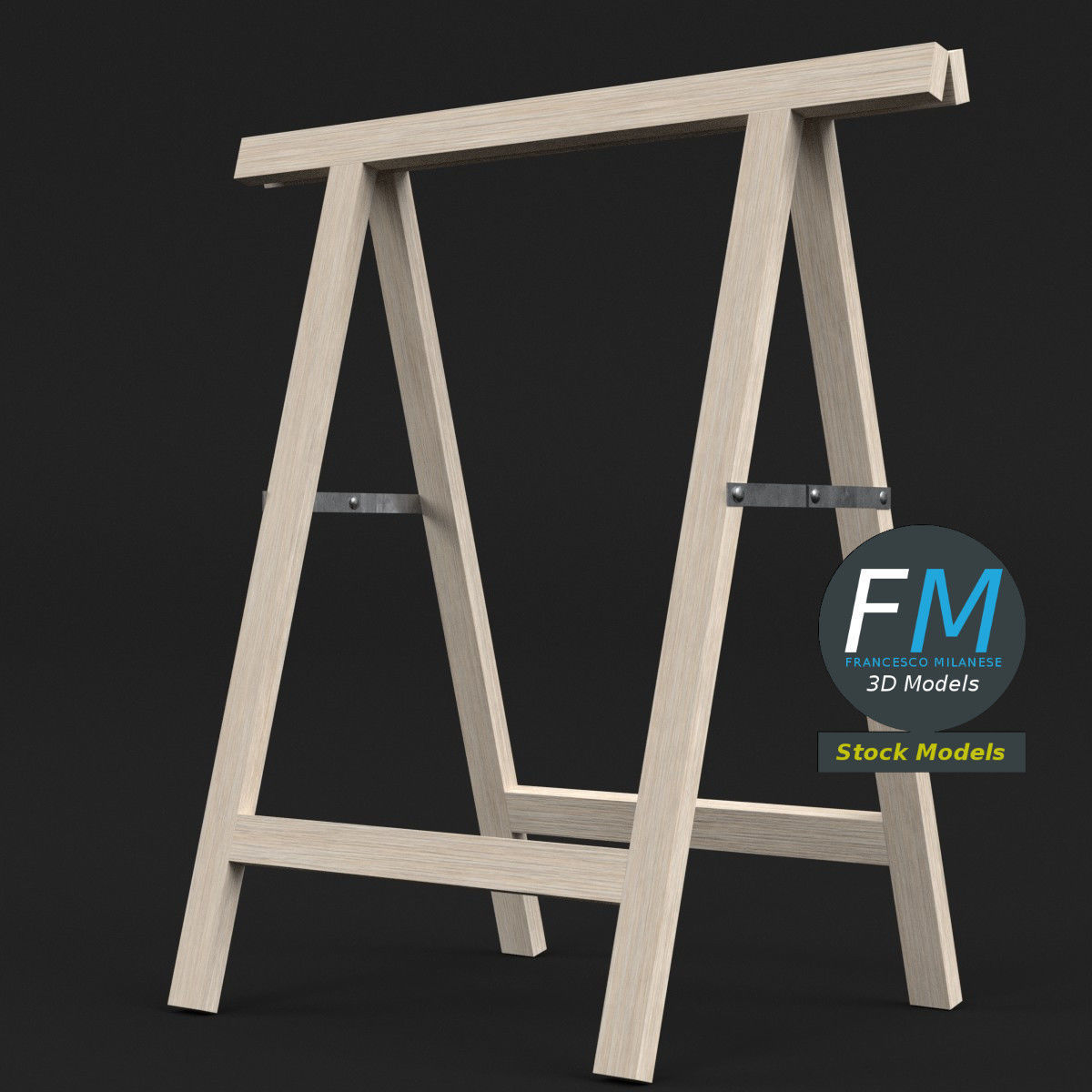 Trestle support 1 3D model_4