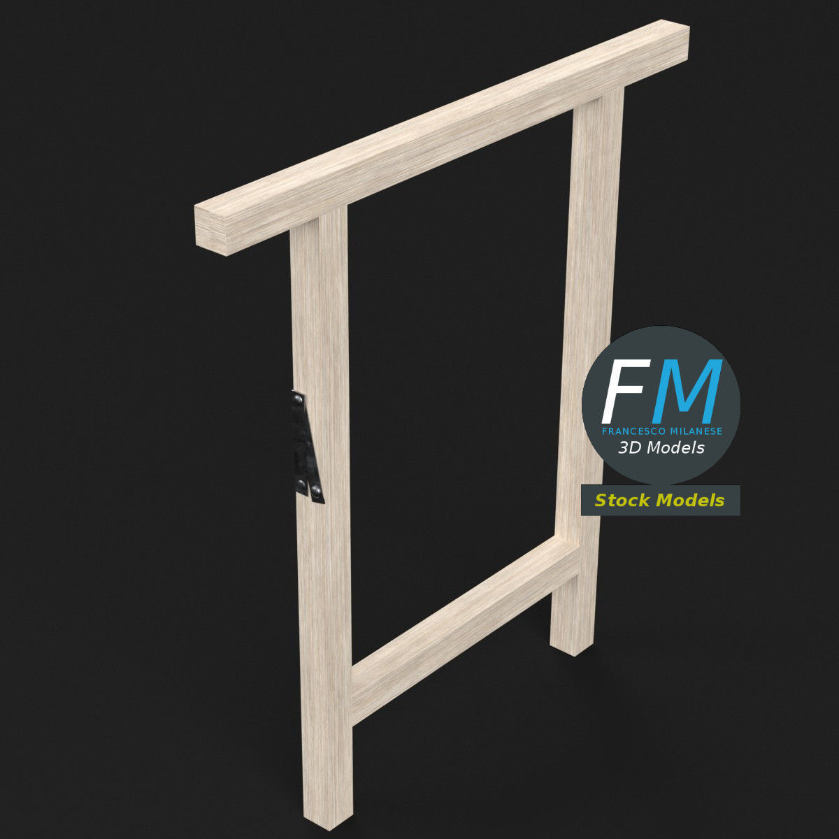 Trestle support 1 3D model_2
