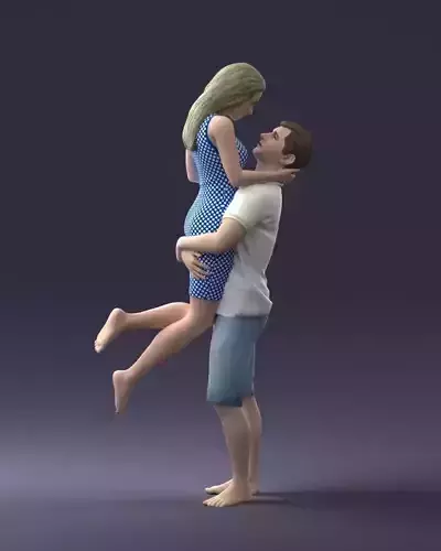 000251 Couple in Romantic Pose Man Holding Woman 0207 3D model 000251 Couple in Romantic Pose Man Holding Woman 0207 3D model