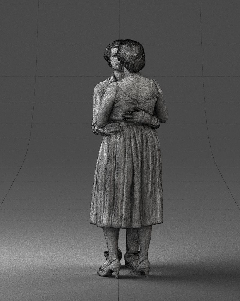 000140 Romantic Couple Embrace 0620 3D model_25