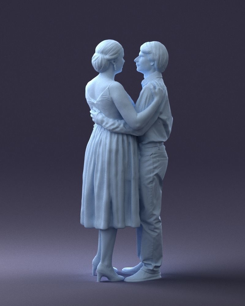 000140 Romantic Couple Embrace 0620 3D model_18