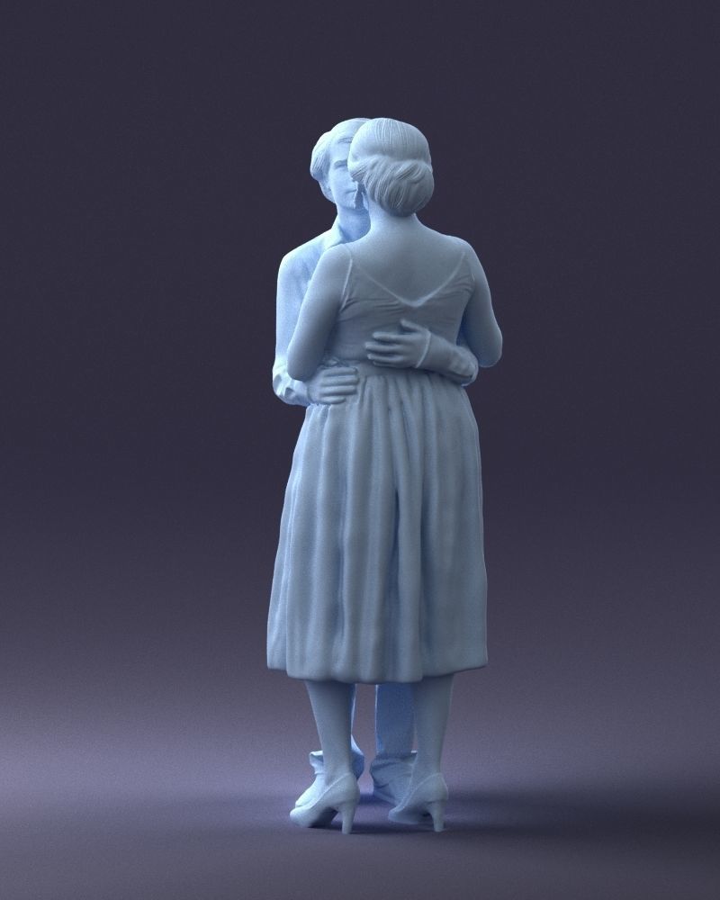 000140 Romantic Couple Embrace 0620 3D model_24