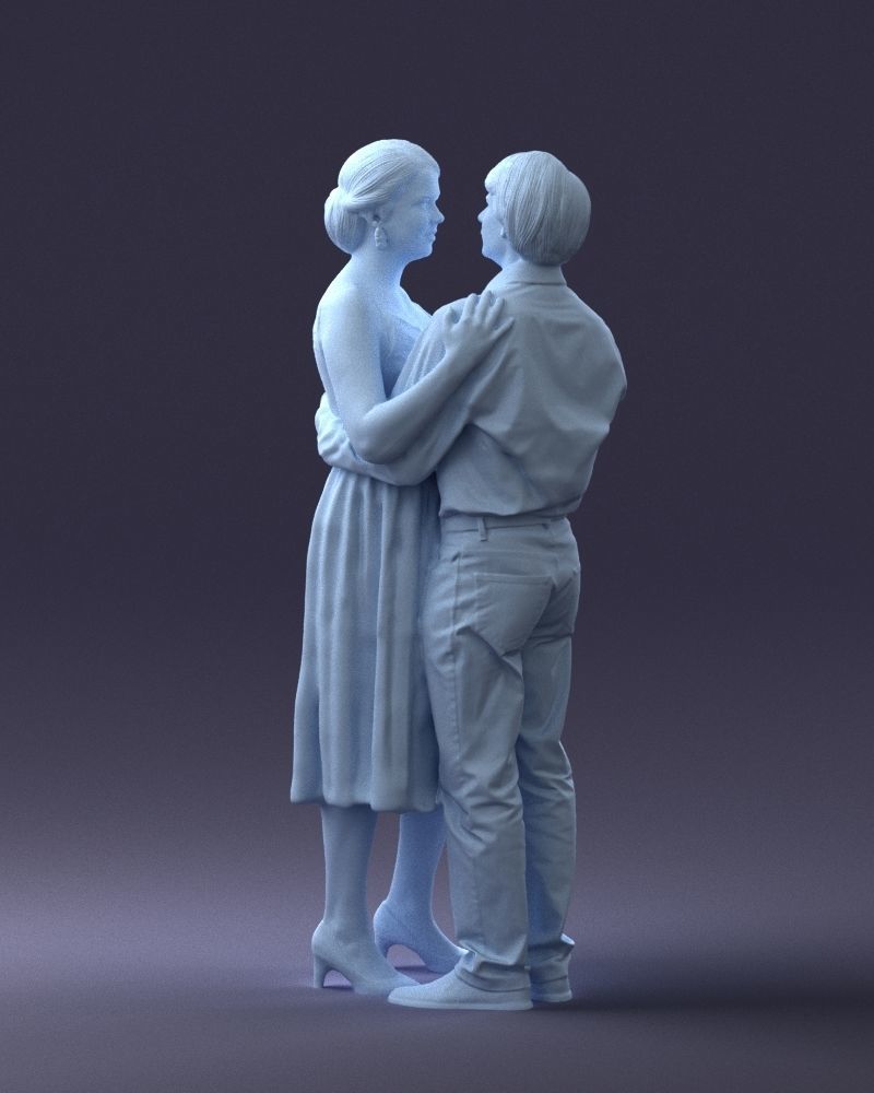 000140 Romantic Couple Embrace 0620 3D model_15