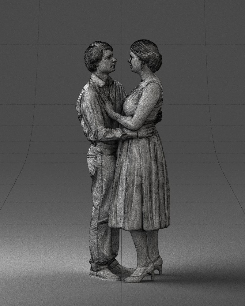 000140 Romantic Couple Embrace 0620 3D model_31