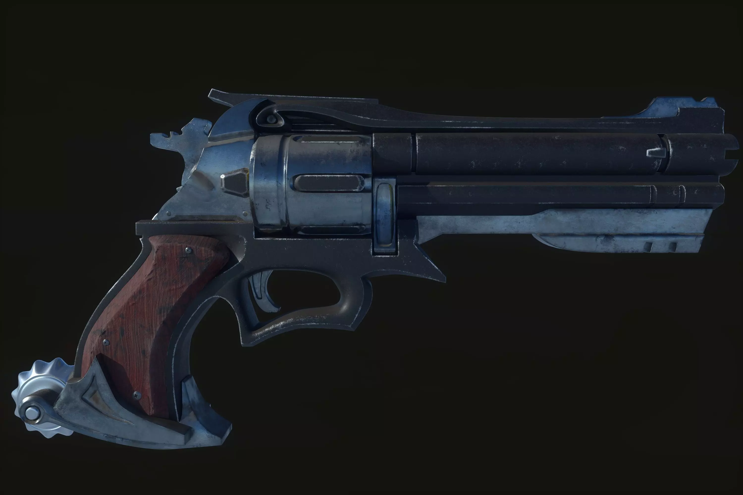 Revolver-pistol- Model and Textures 3D model_0