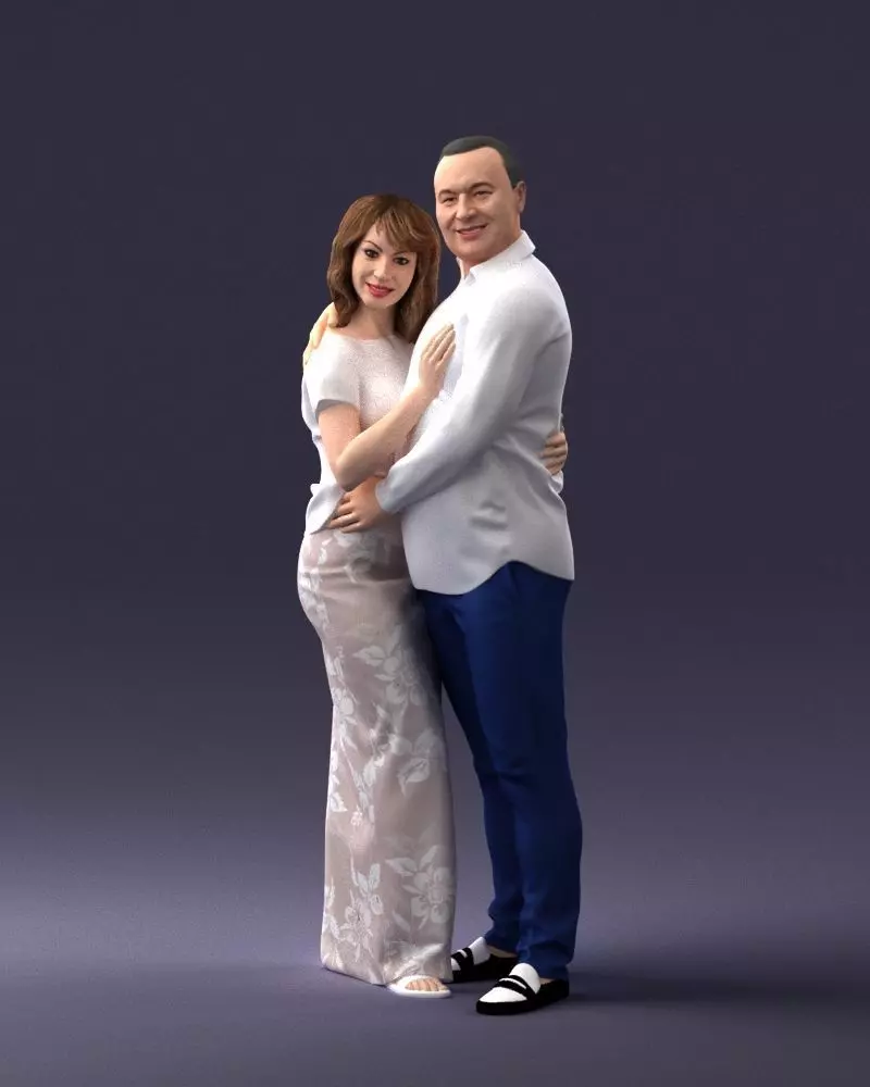 000093 Happy Couple 1120 3D model