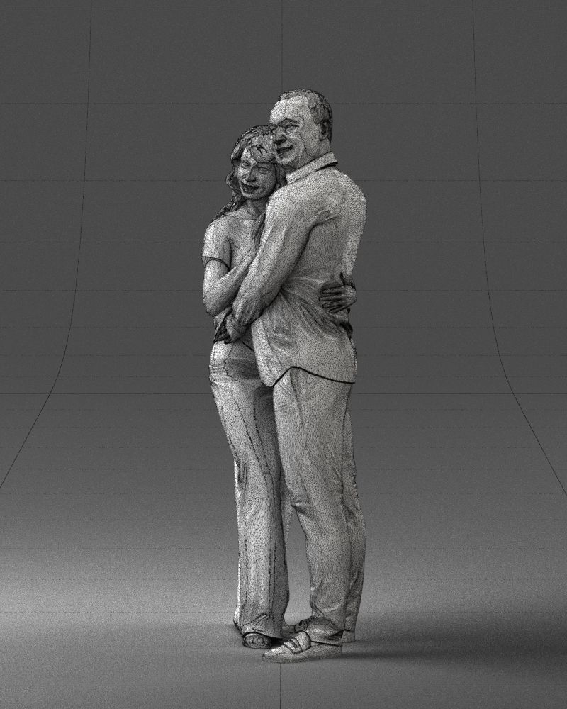 000093 Happy Couple 1120 3dp 3D print model_32