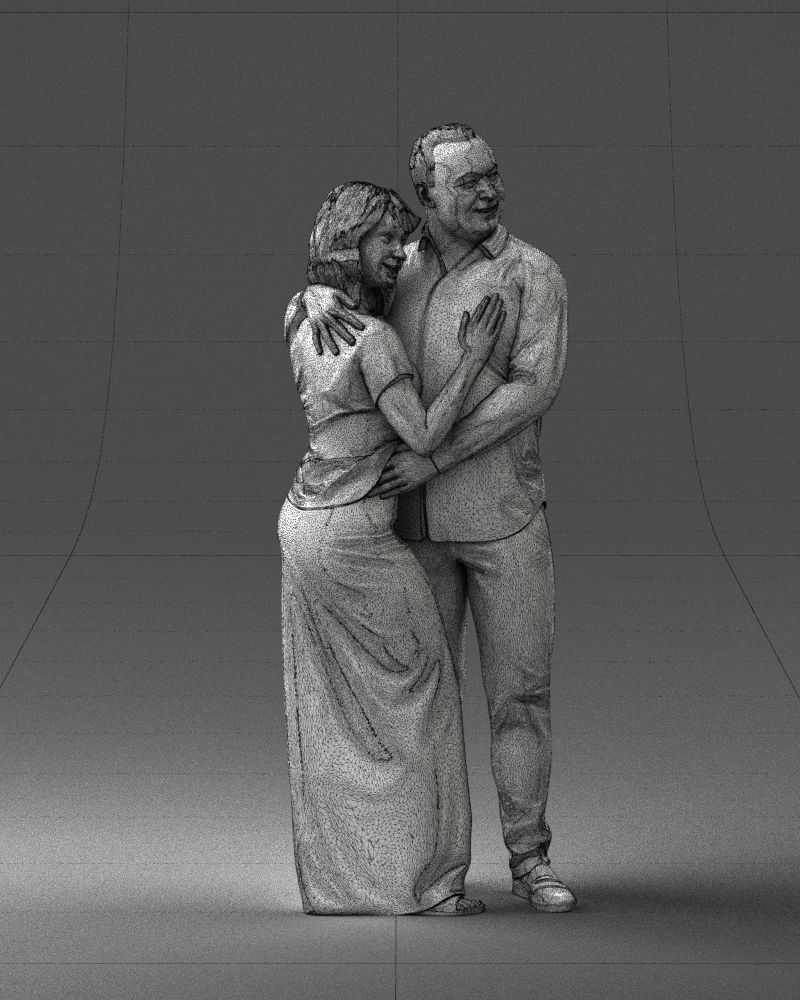 000093 Happy Couple 1120 3dp 3D print model_11