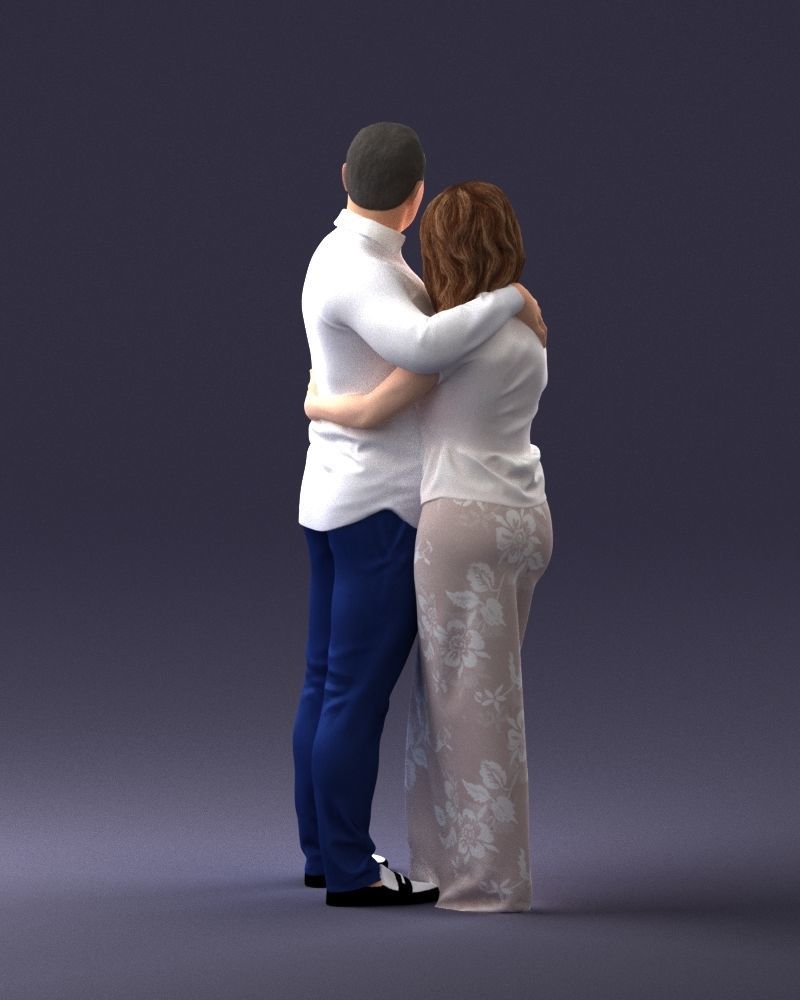 000093 Happy Couple 1120 3dp 3D print model_18