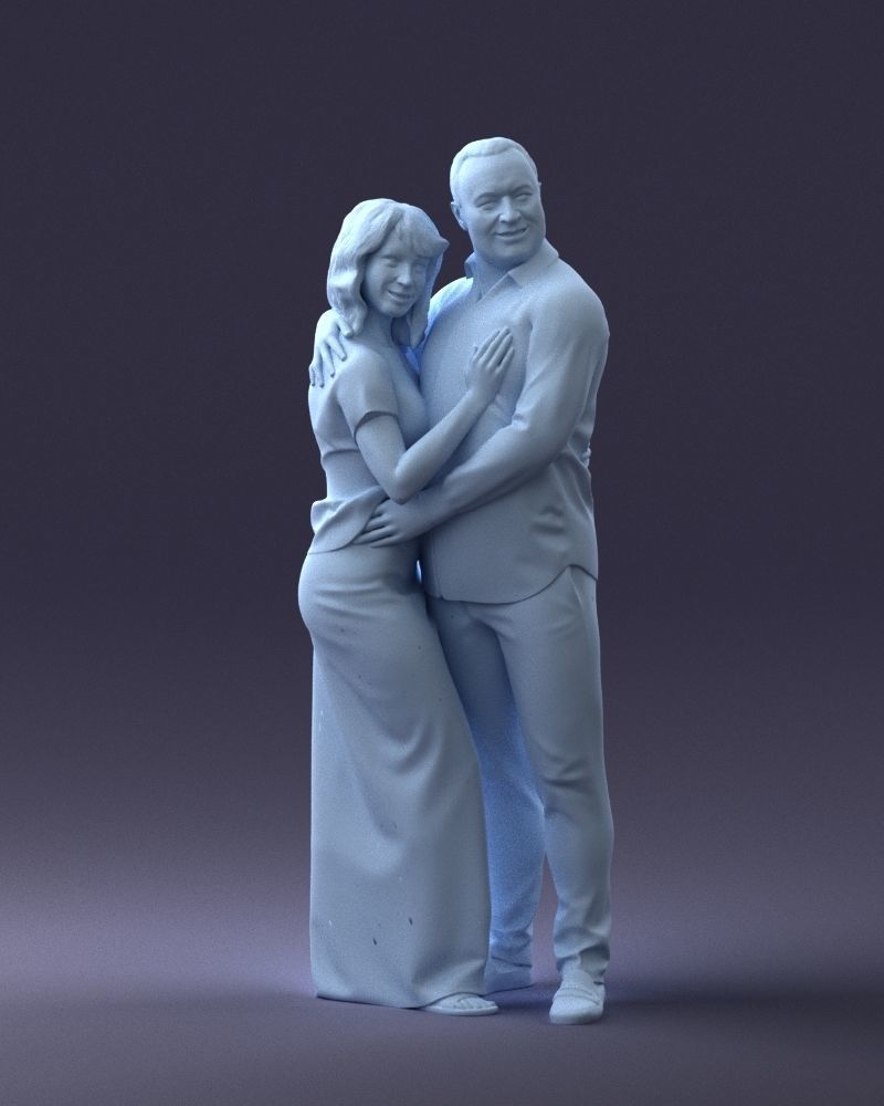000093 Happy Couple 1120 3dp 3D print model_7