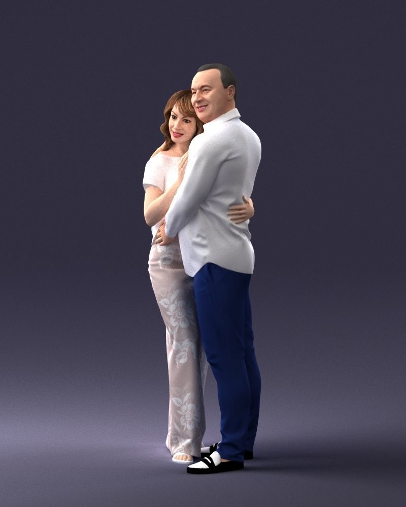 000093 Happy Couple 1120 3dp 3D print model_30