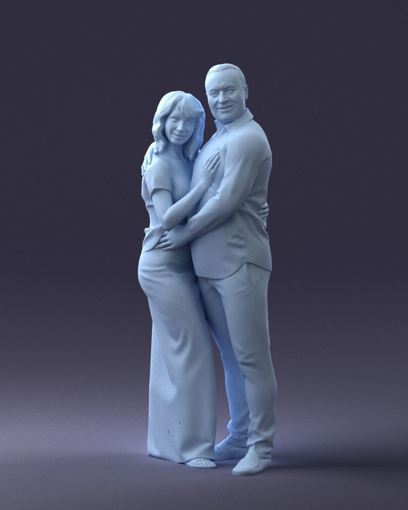 000093 Happy Couple 1120 3dp 3D print model_4