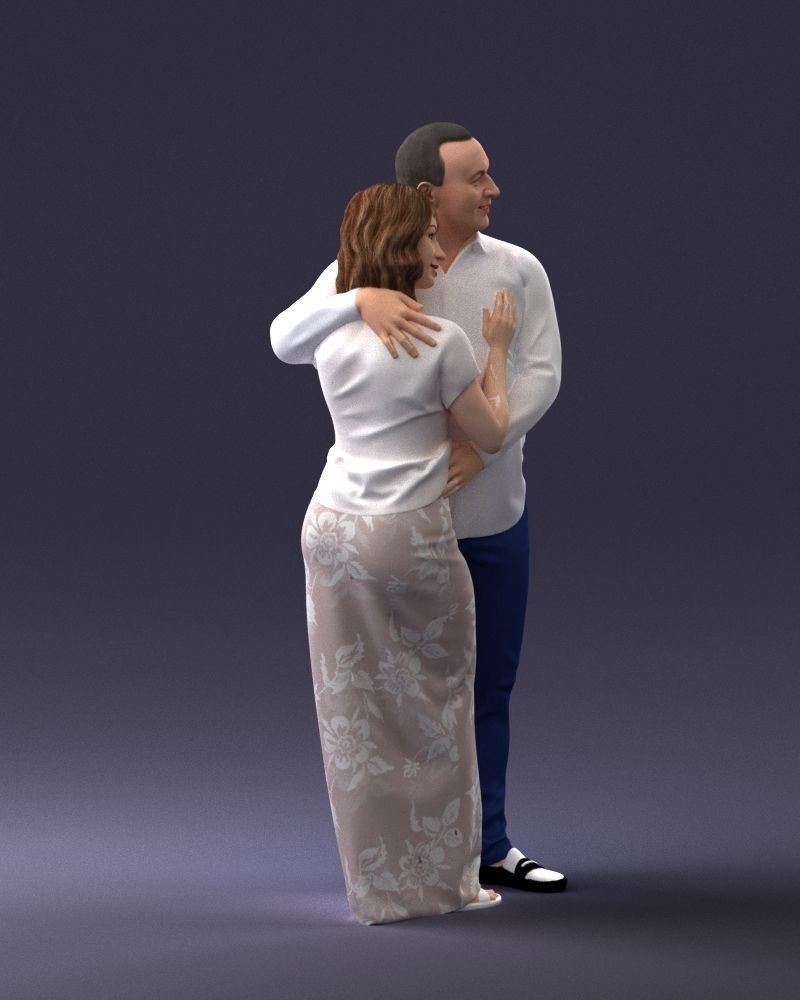 000093 Happy Couple 1120 3dp 3D print model_12