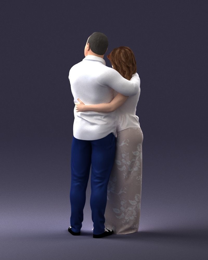 000093 Happy Couple 1120 3dp 3D print model_21
