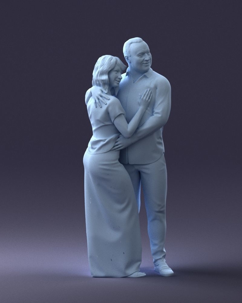 000093 Happy Couple 1120 3dp 3D print model_10