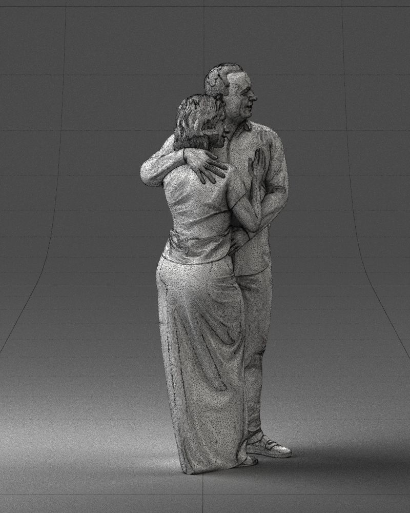 000093 Happy Couple 1120 3dp 3D print model_14