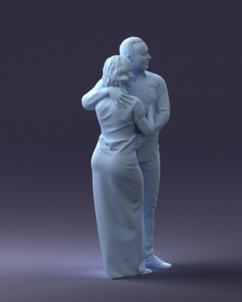 000093 Happy Couple 1120 3dp 3D print model_13