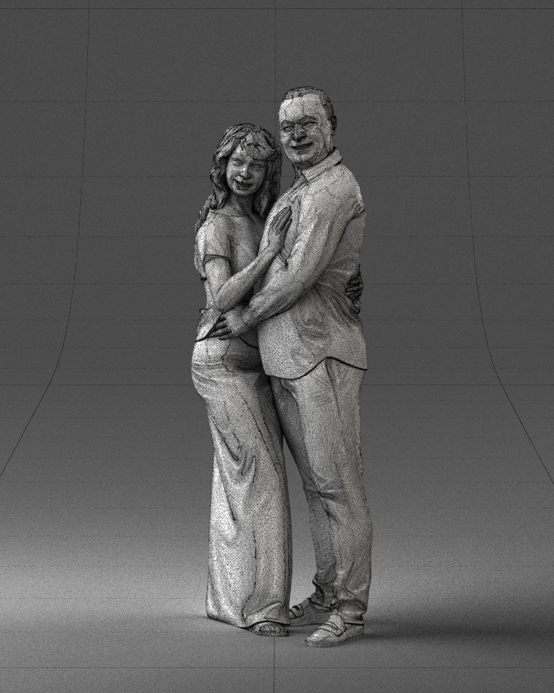 000093 Happy Couple 1120 3dp 3D print model_38