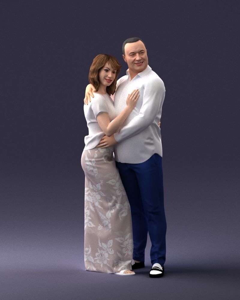 000093 Happy Couple 1120 3dp 3D print model_6