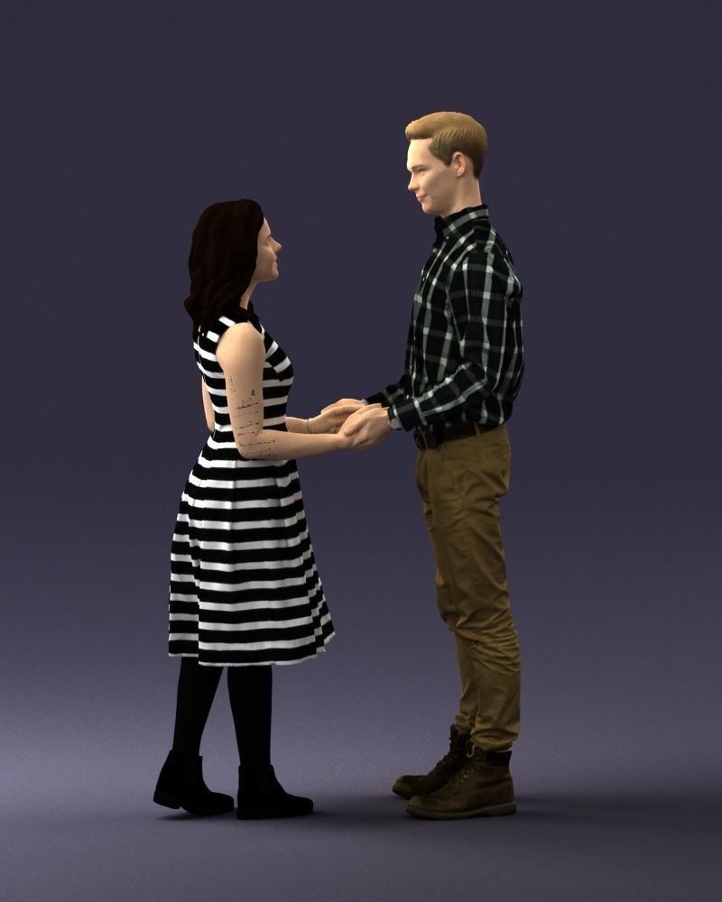 000370 Couple Holding Hands 3D model_19