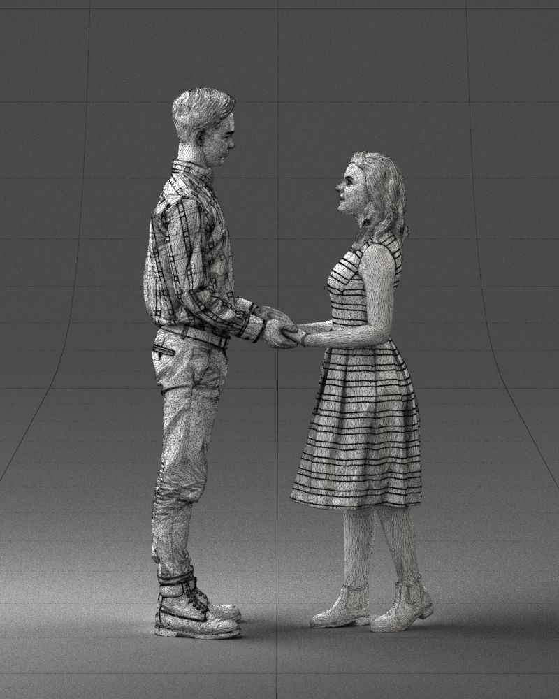 000370 Couple Holding Hands 3D model_36
