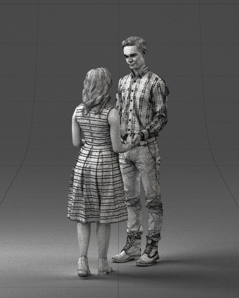 000370 Couple Holding Hands 3D model_24