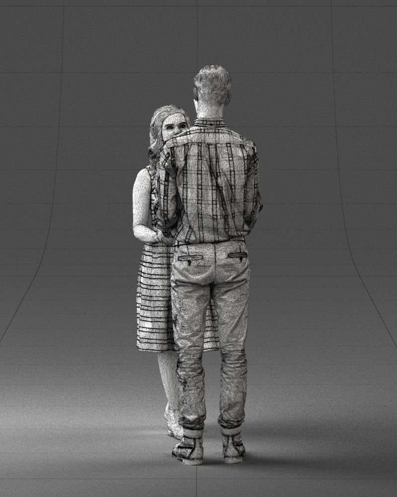 000370 Couple Holding Hands 3D model_15