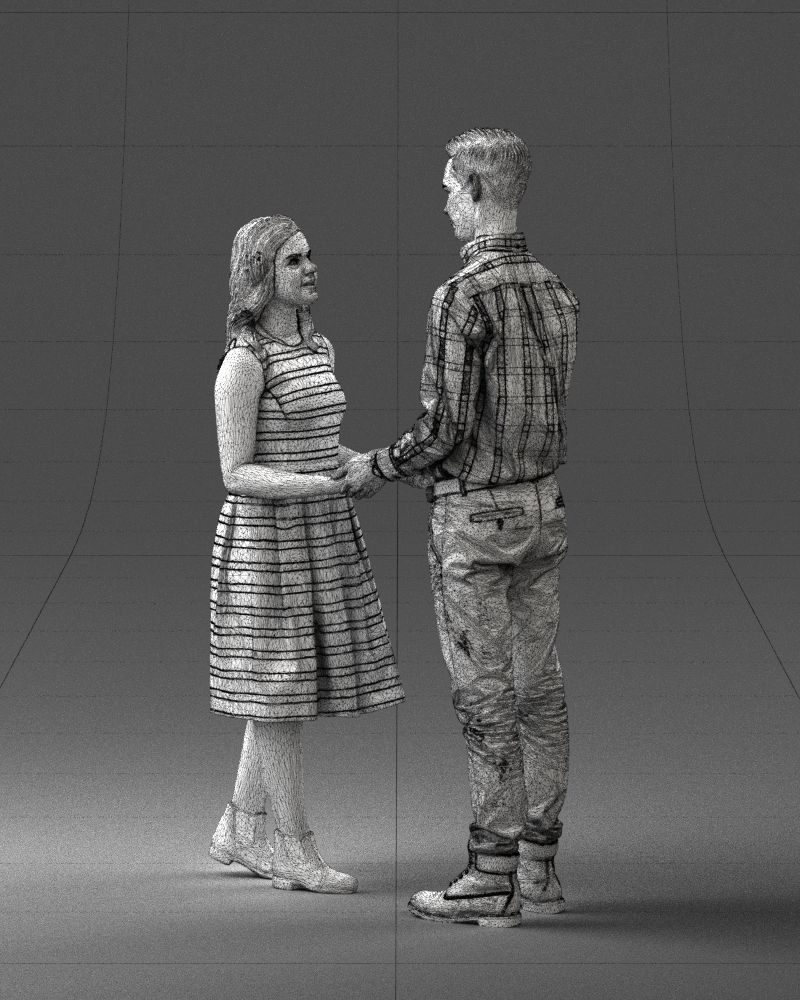 000370 Couple Holding Hands 3D model_18