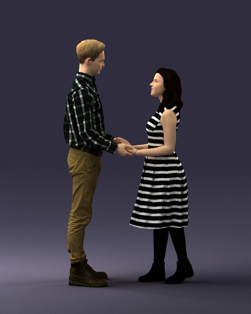 000370 Couple Holding Hands 3D model_34