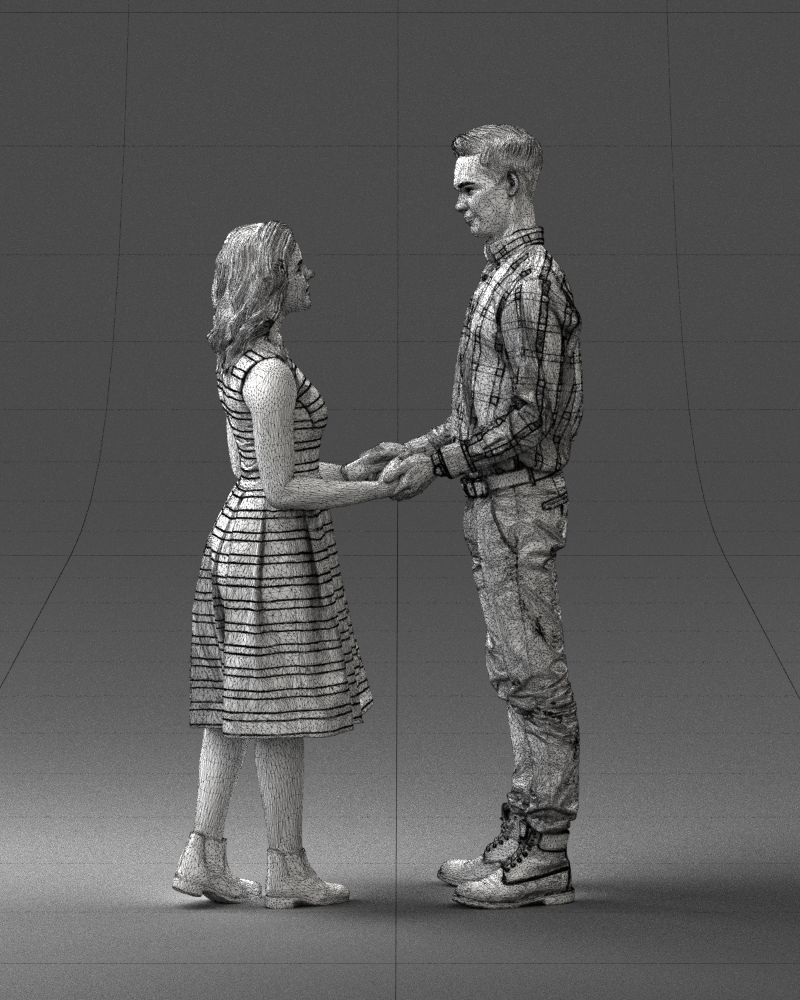 000370 Couple Holding Hands 3D model_21